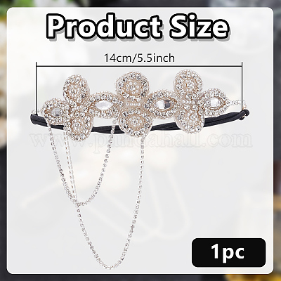 Ободки для волос со стеклянными стразами для женщин OHAR-WH0021-74P-1