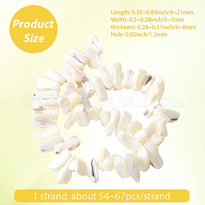 1 нить окрашенных натуральных бусин из ракушек трохус SSHEL-PA0001-01B-1