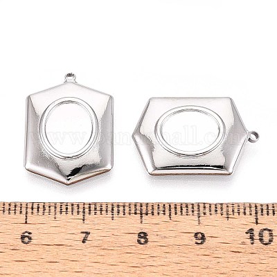 Оправы для подвесок из нержавеющей стали 304 в виде кабошонов STAS-T067-12P-1