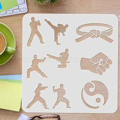 Wholesale FINGERINSPIRE Martial Arts Stencils 30x30cm Karate Stencil ...