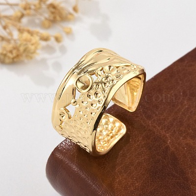 Латунные манжеты для женщин RJEW-B119-06G-1