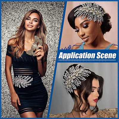 1 набор шпилек для волос из цинкового сплава со стразами&nbsp;AJEW-FG0005-22-1