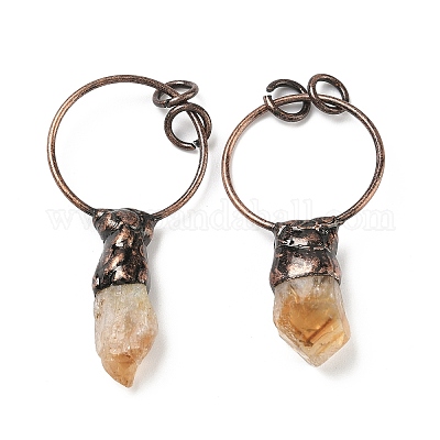 Натуральный цитрин большие подвески G-H332-06R-03-1