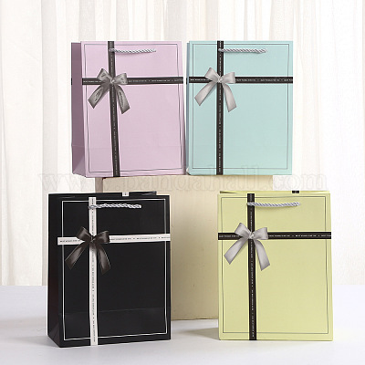 Бумажные пакеты ко Дню святого Валентина с бантом и веревочной ручкой ABAG-P015-02-1