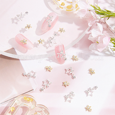 36 шт. 2 стильных кабошона из стразов в форме звезды MRMJ-OC0003-36-1