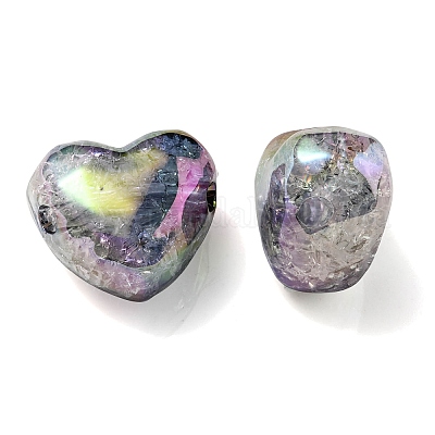 Прозрачных бусин акриловые треск OACR-P010-14B-1