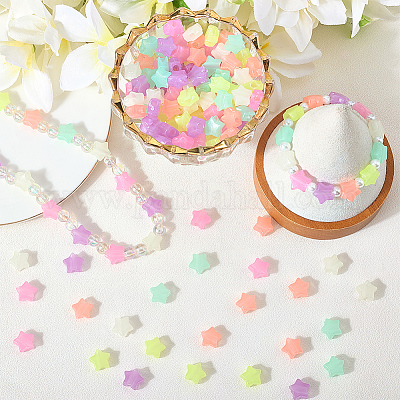 2 пакетик светящихся пластиковых бусин KY-SP0001-65A-1