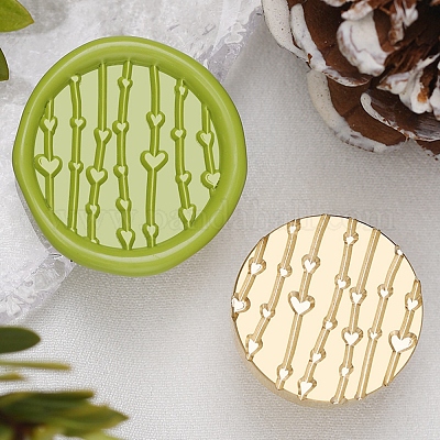 Текстура тема круглая латунная головка штампа AJEW-M036-06H-G-1