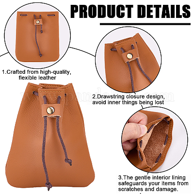 Кошельки для монет из коровьей кожи AJEW-WH20002-33A-02-1