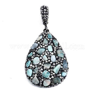 Полимерная глина стразами подвески RB-S056-11A-B-1