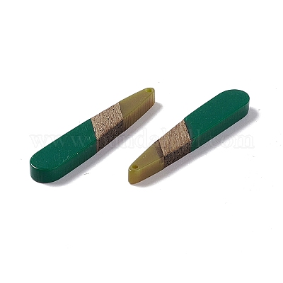 Подвески из непрозрачной смолы и ореха RESI-M027-12C-1