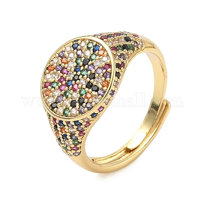 Манжеты из латуни с микро паве кубический цирконий для женщин RJEW-A069-13G-01-1