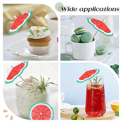 2 пакетик с рисунком арбуза AJEW-CP0007-28-1