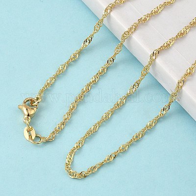 2.5 мм латунные цепочки из сингапура NJEW-P339-07G-1