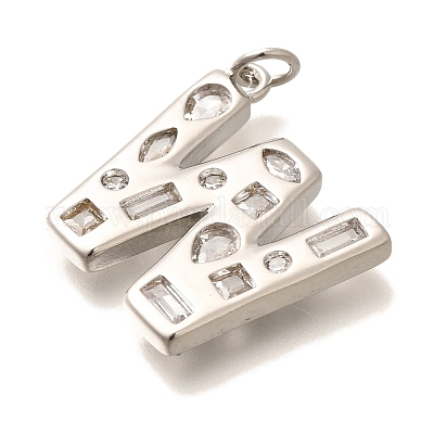 Латунные микропаве прозрачные подвески с фианитом KK-G521-01P-W-1