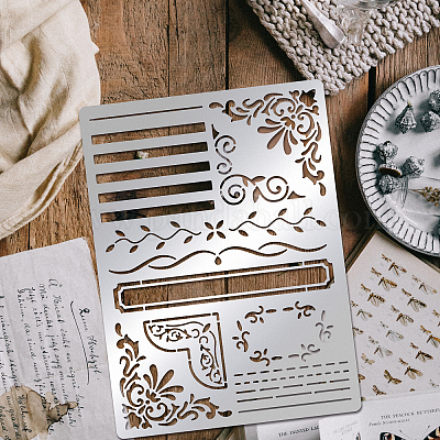 Трафареты для штампов из нержавеющей стали DIY-WH0289-024-1