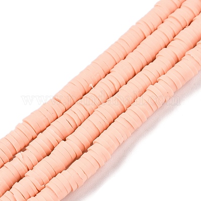 Плоские круглые бусинки распорки ручной полимерной глины X-CLAY-R067-4.0mm-13-1