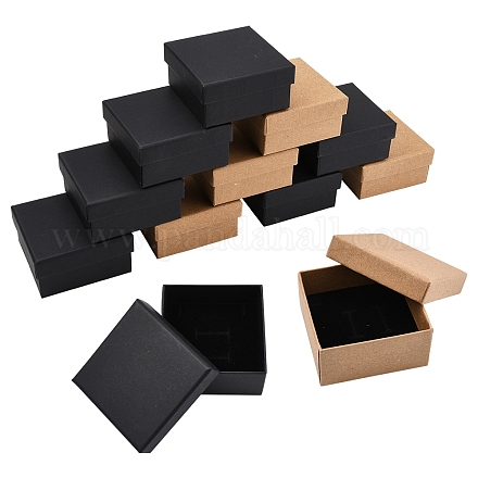 12 шт. 2-х цветные картонные бумажные коробки для набора украшений CBOX-FS0001-01-1