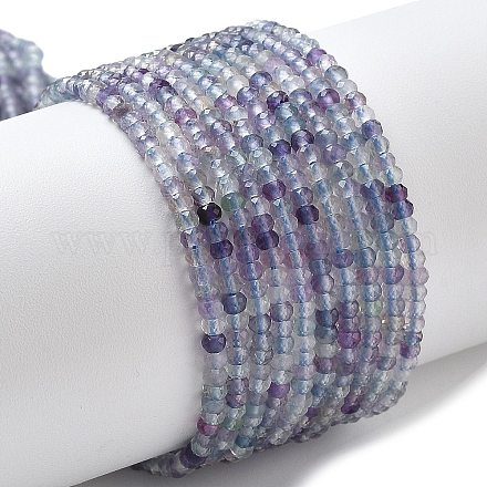Природных красочные флюорита бисер нитей G-H075-A01-01-1
