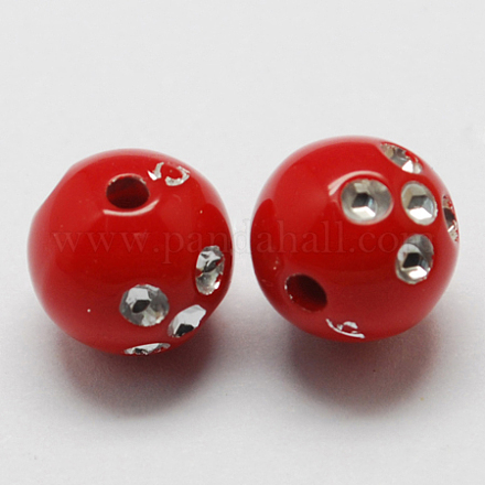 Plating Acrylic Beads PACR-S186-10mm-07-1