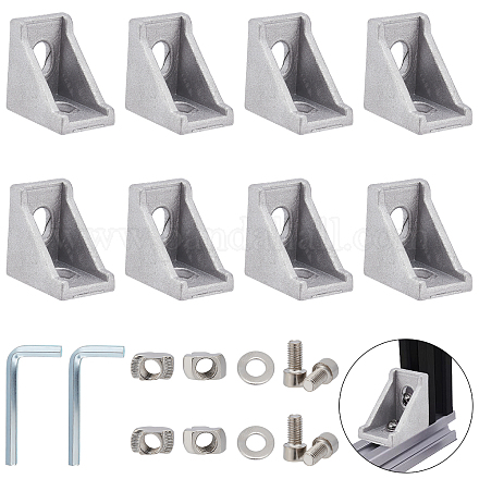 Nbeads 25 set di staffe angolari in alluminio e 2 chiavi a brugola in ferro TOOL-NB0001-98-1