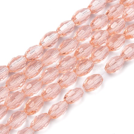 Faceted Glass Beads Strands X-GC891Y-9-1