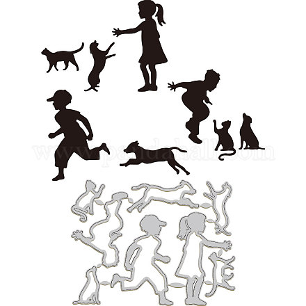 Plantillas de troqueles de corte de acero al carbono para niños y mascotas DIY-WH0309-1503-1