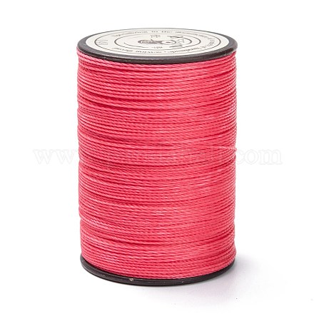 ラウンドワックスポリエステル糸ストリング  マイクロマクラメコード  ツイストコード  革縫い用  サクランボ色  0.55mm  約131.23ヤード（120m）/ロール YC-D004-02C-048-1