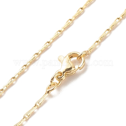 Halskette aus Coreana-Ketten aus Messing für Frauen NJEW-P265-33G-1