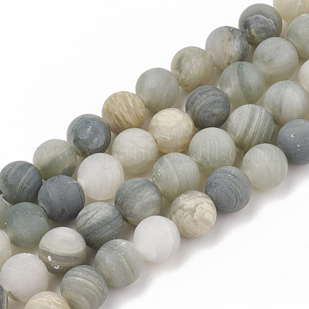Chapelets de perles en jaspe verte naturelle de la ligne G-T106-230-1
