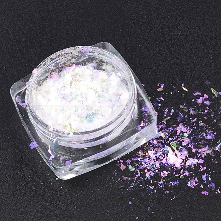 Polvo de pigmento de arte de uñas con purpurina gruesa holográfica MRMJ-S015-009B-1