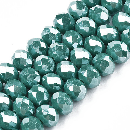 Chapelets de perles en verre électroplaqué EGLA-A034-P6mm-A09-1
