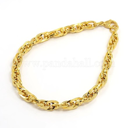 Fashionable 304 Stainless Steel Rope Chain Bracelets STAS-A028-B037G-1