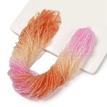 Прозрачные окрашенные стеклянные бусины DGLA-A034-T1mm-A20-1