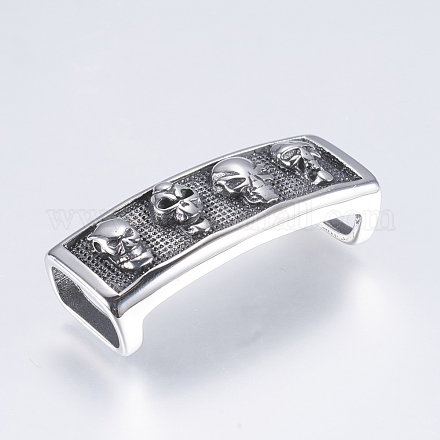 304 Stainless Steel Slide Charms STAS-I072-002AS-1