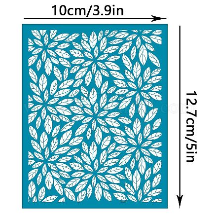 シルクスクリーン印刷ステンシル  木に塗るため  DIYデコレーションTシャツ生地  葉の模様  12.7x10cm DIY-WH0341-027-1