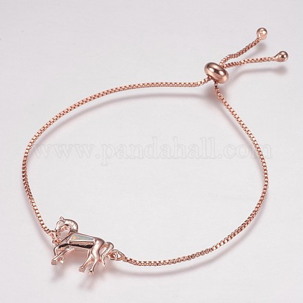 Adjustable Brass Bolo Bracelets BJEW-E333-04RG-A-1