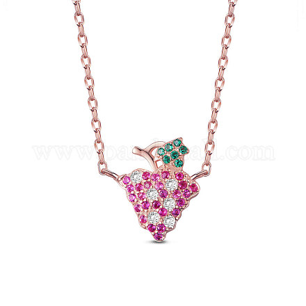 Shegrace mignon design 925 collier pendentif raisin en argent sterling JN487A-1