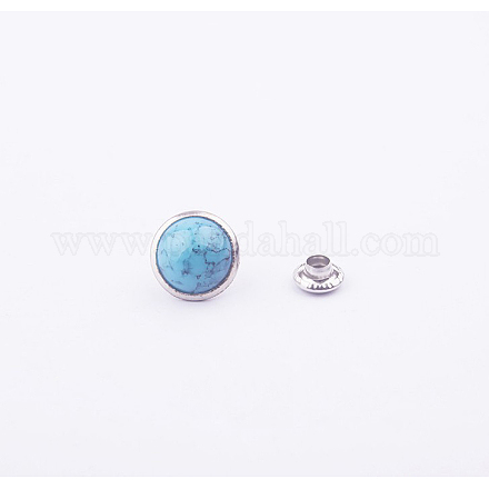 Turquoise Rivet Studs FIND-WH0012-B-01-1