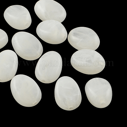 Perles acryliques ovales d'imitation pierre précieuse OACR-R052-19-1