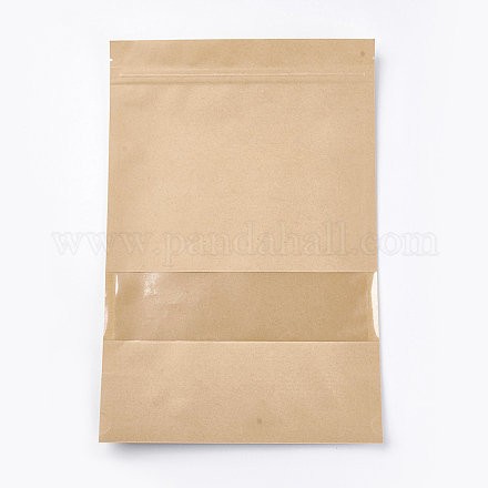 Бумажная сумка на молнии из крафт-бумаги OPP-WH0003-01E-1