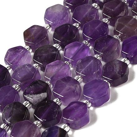 Natürlichen Amethyst Perlen Stränge&nbsp;G-P534-A13-01-1