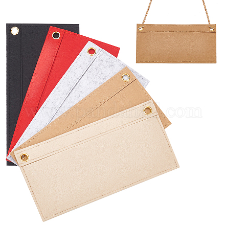 WADORN 5 Colors Felt Purse Organizer Insert, Handbag Organizer Inside Crossbody Purse Conversion Kit Women Clutch Envelope Bag