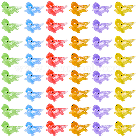 60шт. Фигурки ящериц из светящейся смолы двух цветов DJEW-SP0001-12-1