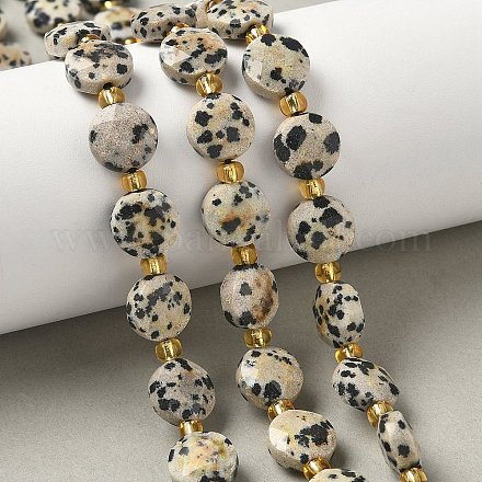 Природные яшмы далматин бисер нитей G-G271-C01-10mm-1