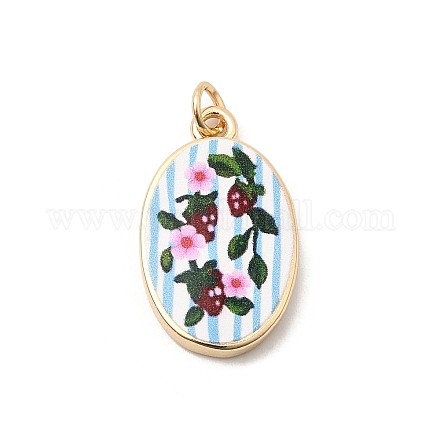 Латунные подвески с принтом&nbsp;LS-KK-H253-05C-G-1