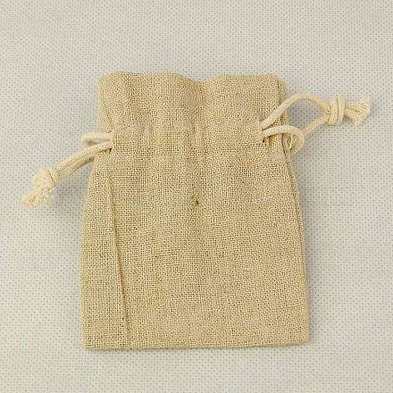 黄麻布の袋  小麦  98x76mm X-ABAG-E001-01-1