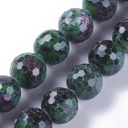 Natural Ruby in Zoisite Beads Strands G-L492-09A-1