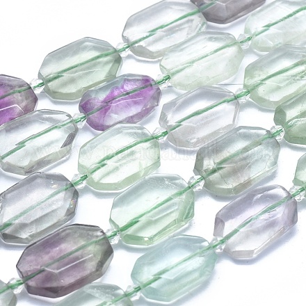 Chapelets de perles en fluorite naturel G-O179-F11-1