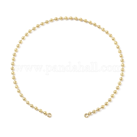 Ion Plating(IP) 304 Stainless Steel Ball Chain Bracelet Making BJEW-M293-10G-1